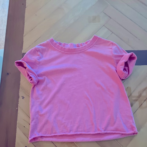 Zara Tops Zara Crop Top Tshirt Bubblegum Pink Pastel Pink Poshmark